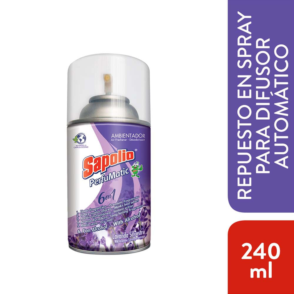 Repuesto en Spray para Difusor Automático SAPOLIO 240ml