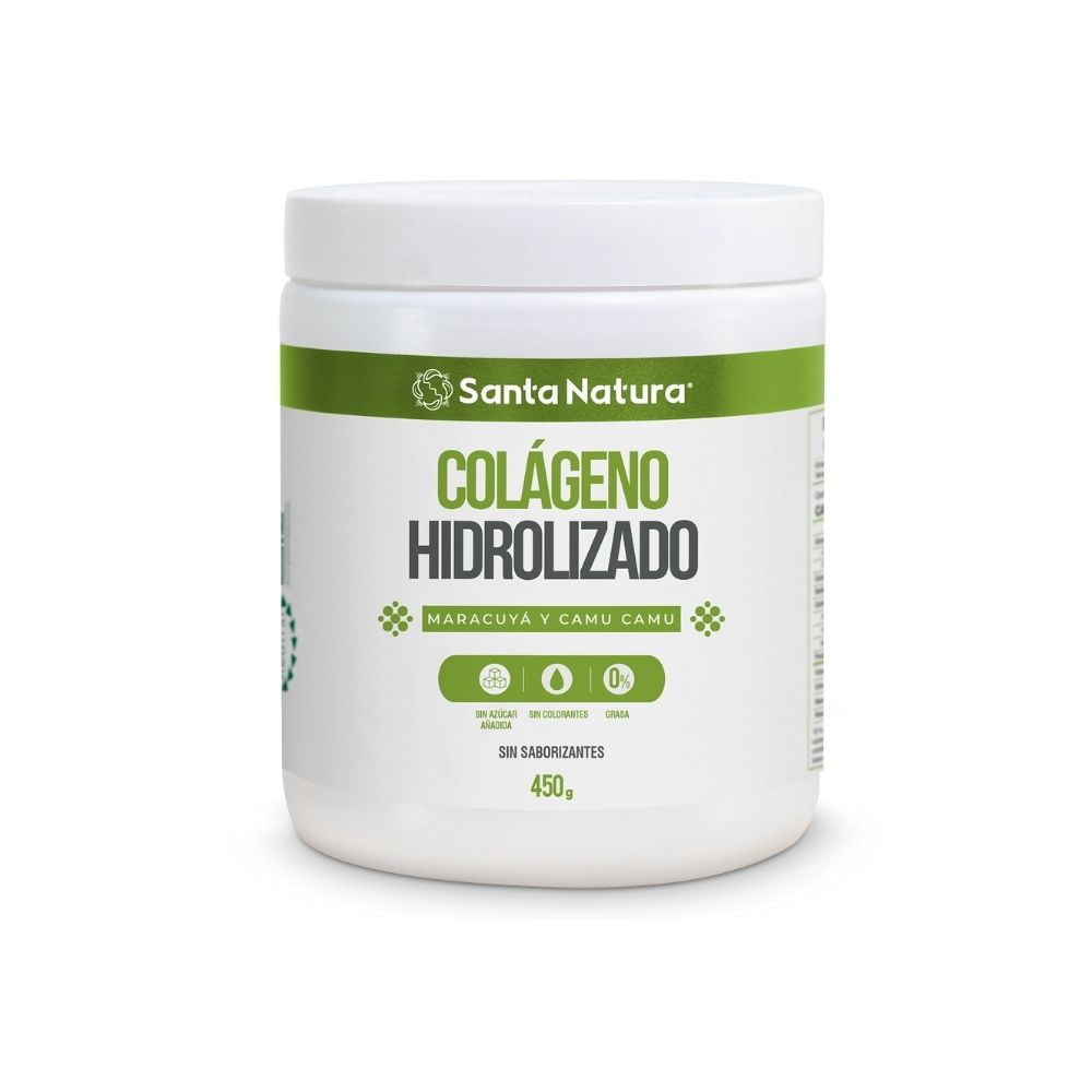 Colágeno Hidrolizado Maracuyá Y Camu Camu Santa Natura  450 gr