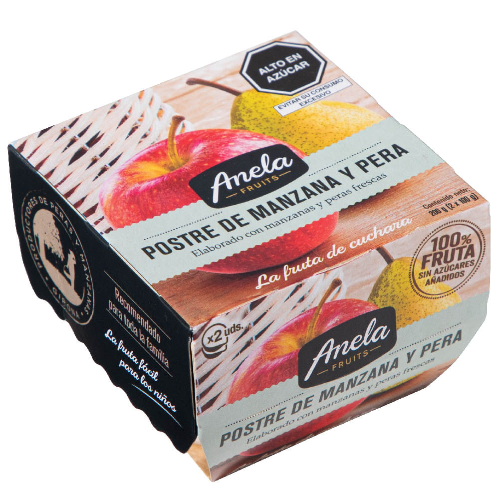 Postre de Manzana y Pera ANELA HOP Doypack 100g