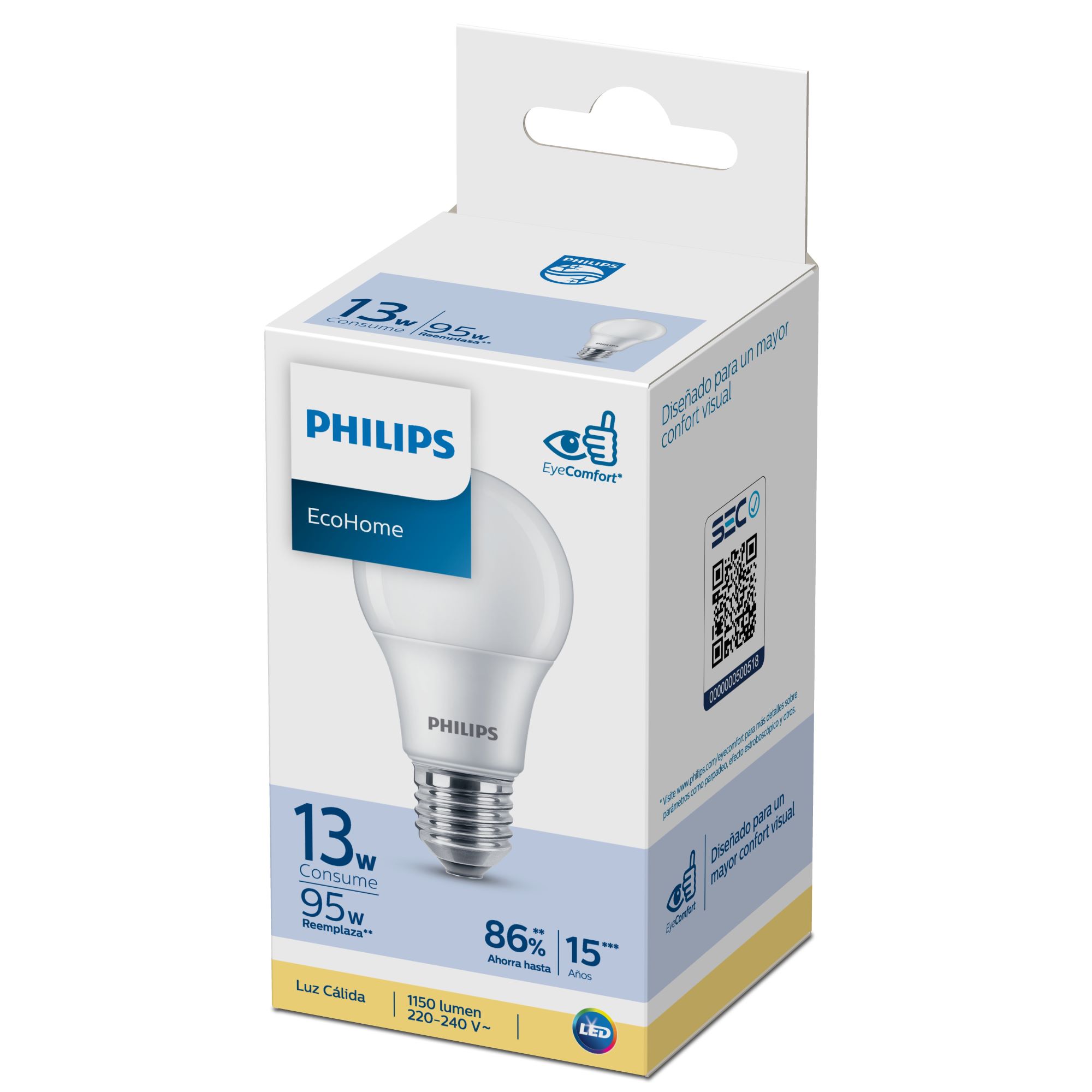 Ecohome Focoled 13W Luz Calida PHILIPS