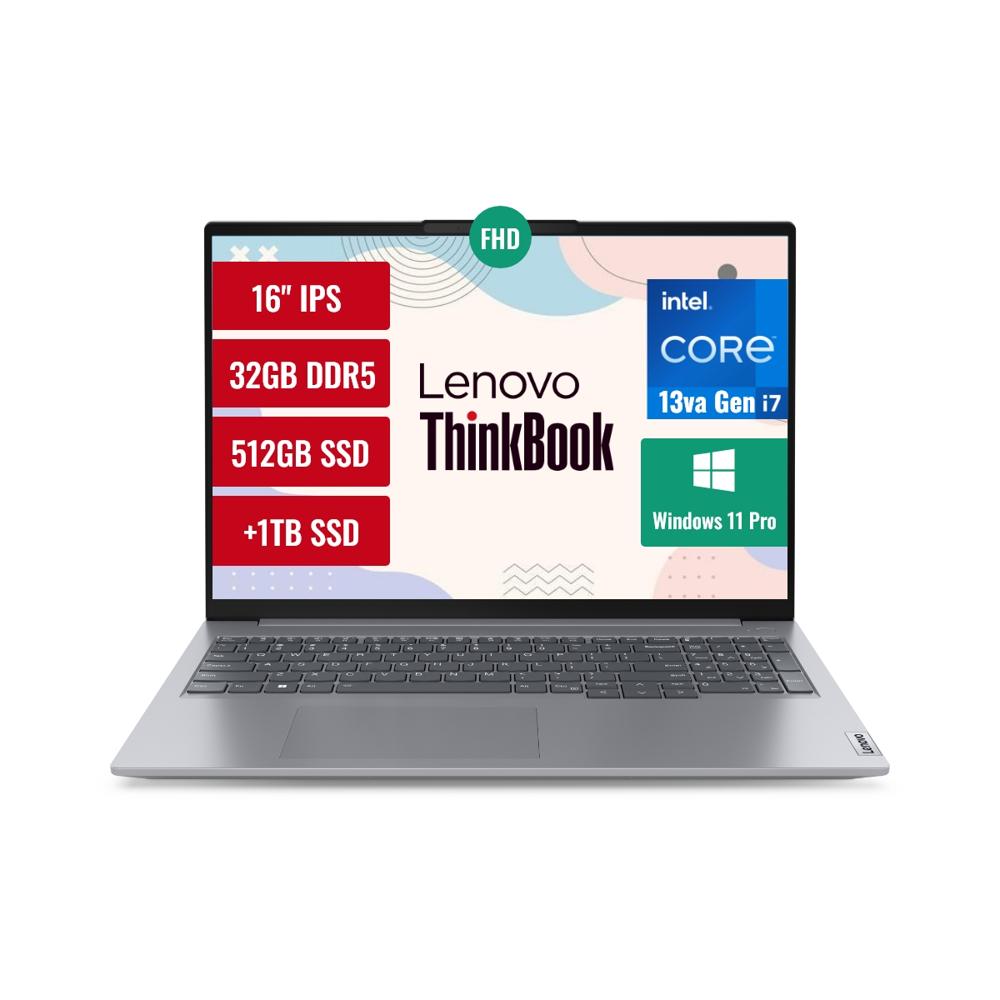 Laptop Lenovo ThinkBook 21KH00F432G1S Intel Core i7 32GB RAM 512GB SSD y 1TB SSD 16 FHD Windows 11