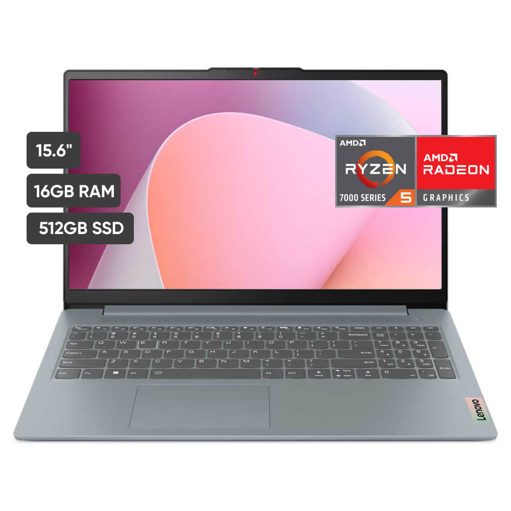 Notebook LENOVO Slim 3 15.6" AMD Ryzen 5 16GB 512GB SSD + Maletín