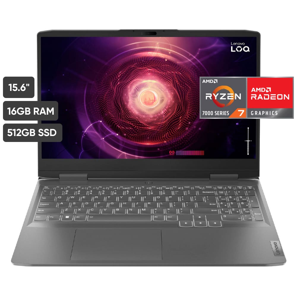 Laptop Gamer LENOVO LOQ 15APH8 15.6" AMD Ryzen 7 (7000 series) 16GB 512GB SSD