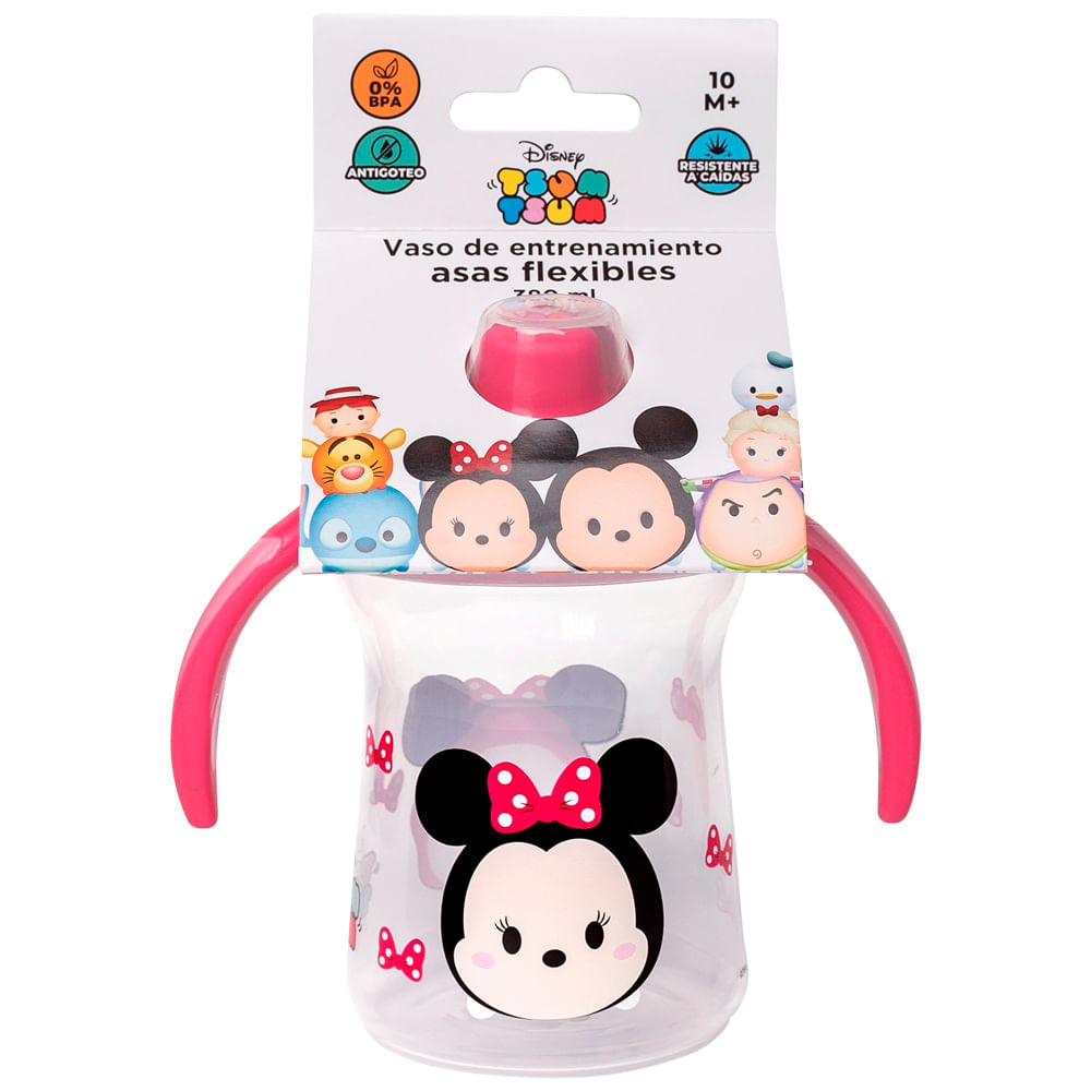 Tomatodo Vaso de entrenamiento con asas flexibles Tsum Tsum Minie Bebé 380ml