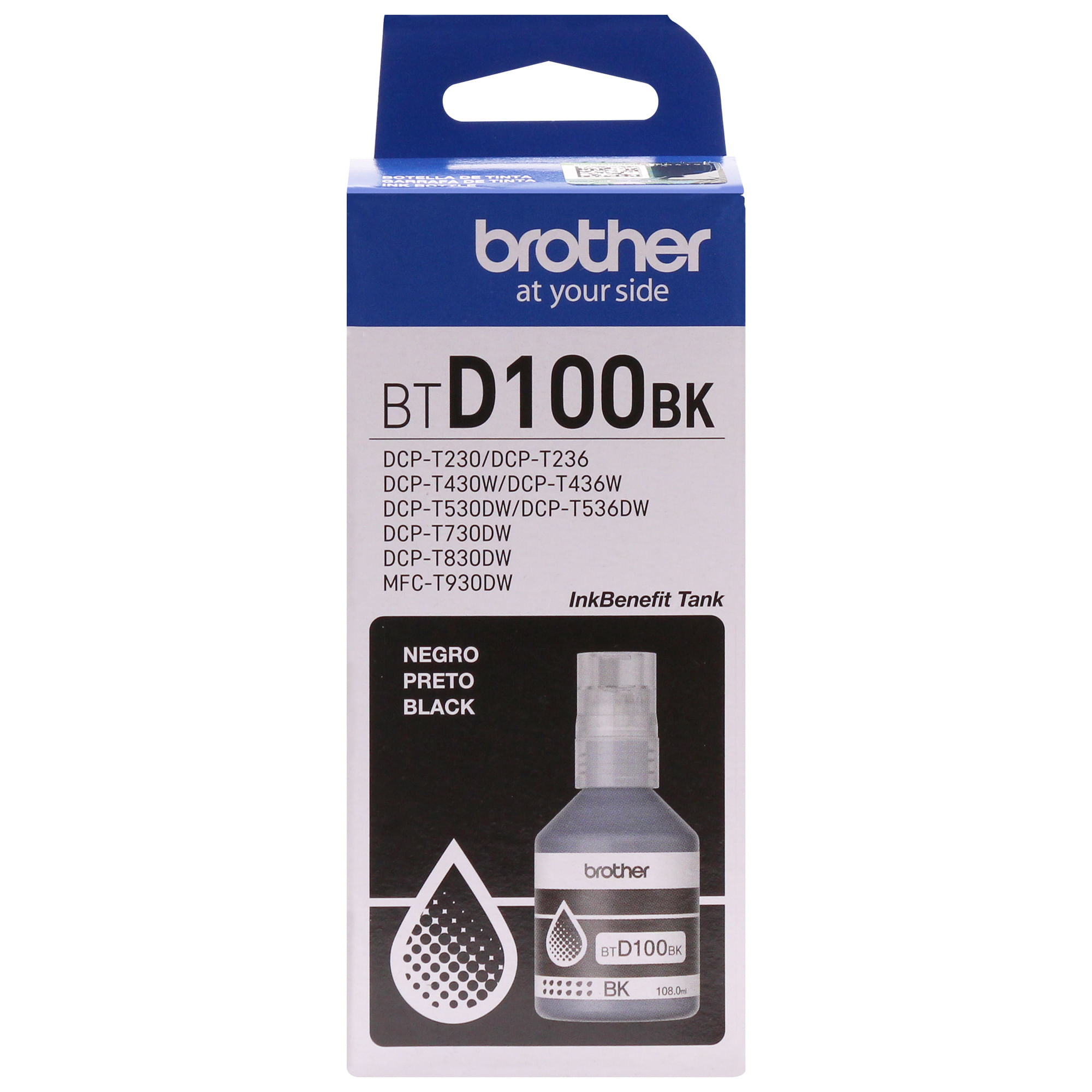 Tinta de Botella BROTHER BTD100BK Negro