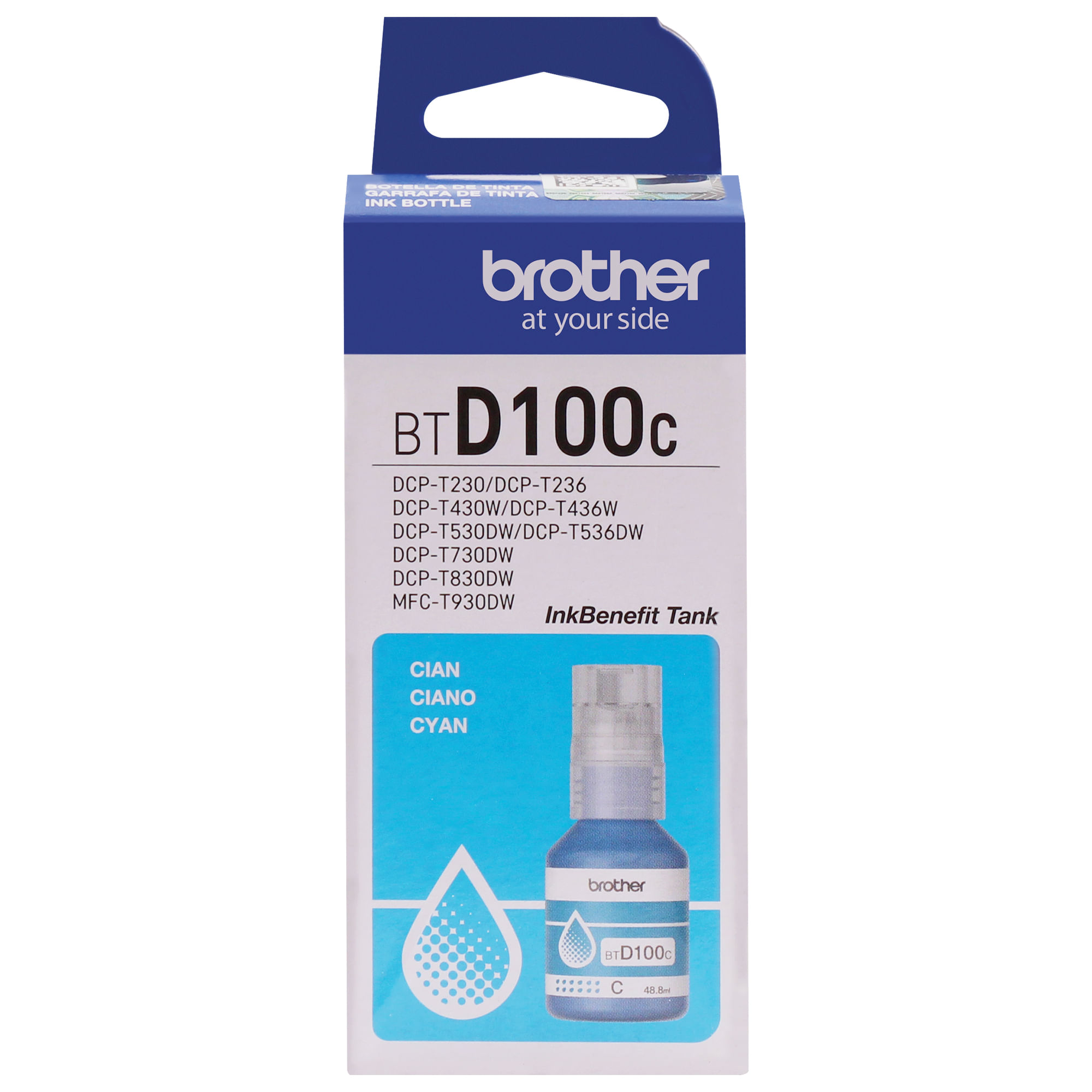 Tinta de Botella BROTHER BTD100C Cyan