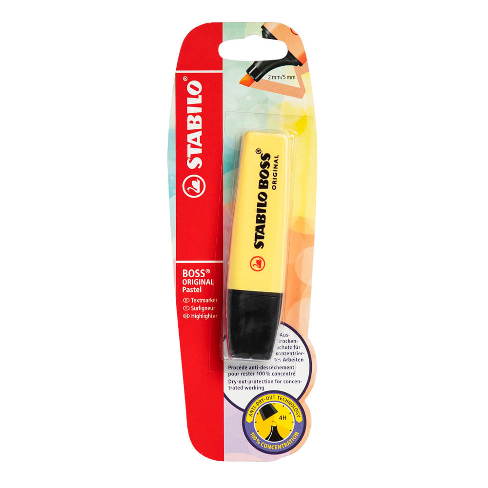 Resaltador STABILO Boss Amarillo Pastel