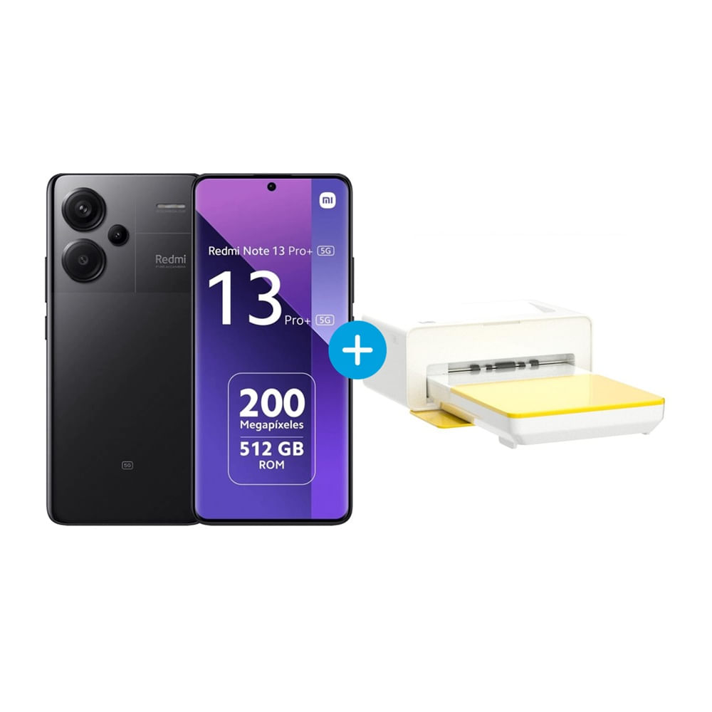 Combo Xiaomi Redmi Note 13 Pro Plus 5G e Impresora Fotográfica instantánea"
