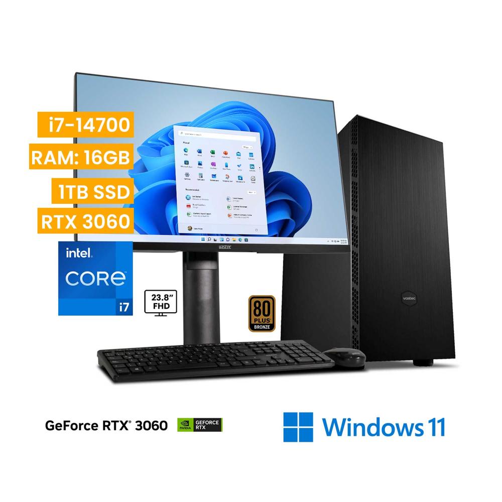 Computadora Vastec Forge i7-14700 16GB 1TB RTX 3060 Win 11 Home