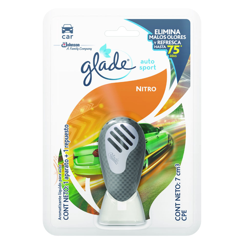 Repuesto Ambientador para Automóvil GLADE Auto Sport Nitro
