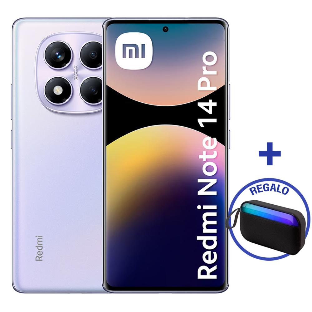 Celular XIAOMI Redmi Note 14 PRO 256GB+8GB Aurora Purple + Mini Parlante
