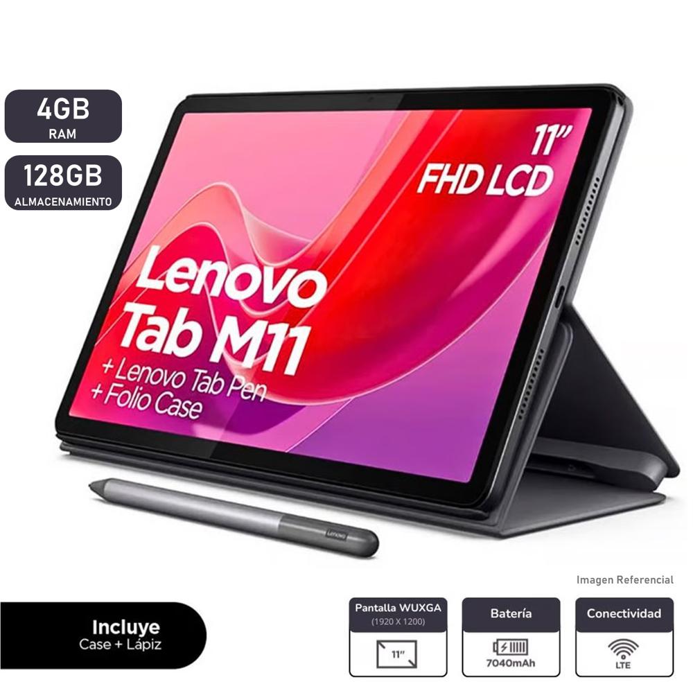 Tablet LENOVO Tab M11 11" 4GB RAM 128GB + Funda Y Lápiz
