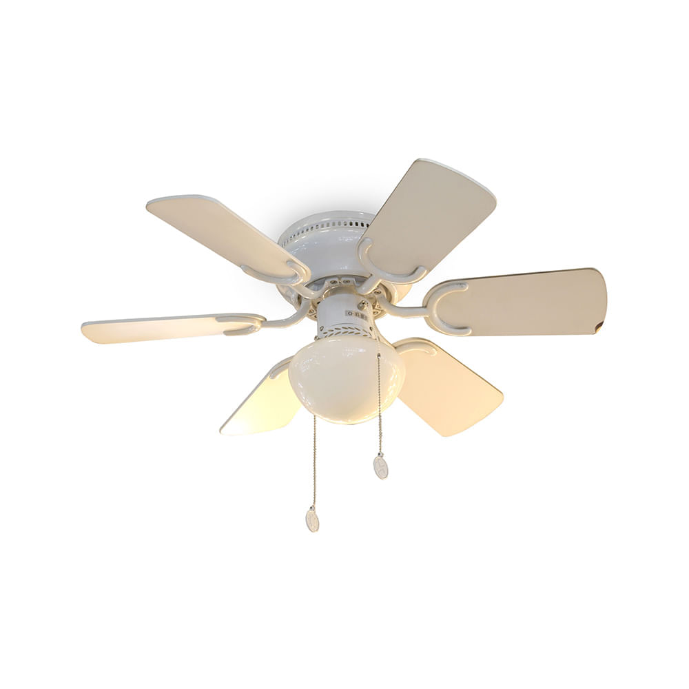 Ventilador de Techo Orange Blanco Reversible 6 Aspas con Luz E27 30"