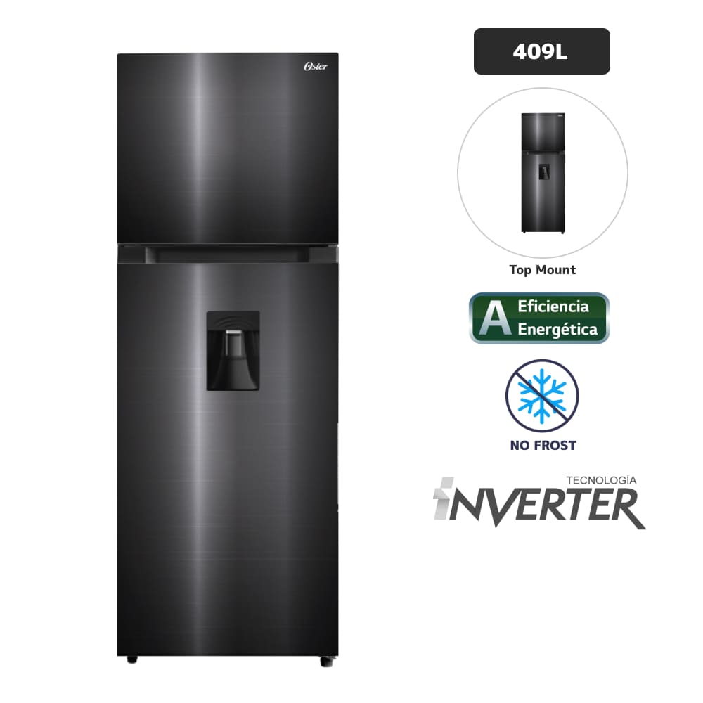 Refrigerador OSTER 409L No Frost OS-PNFMI1502EBDI Negro