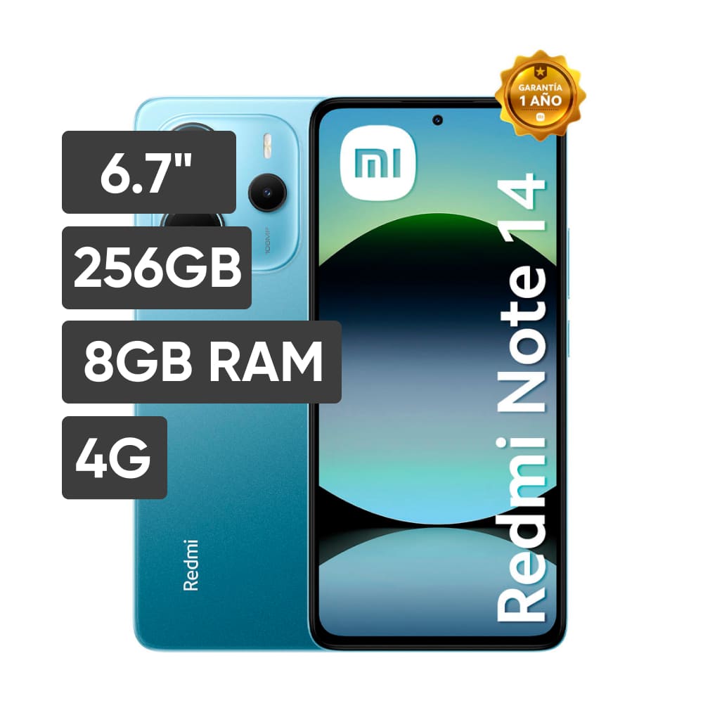 Smartphone XIAOMI REDMI NOTE 14 6.67" 8GB 256GB 108MP Ocean Blue