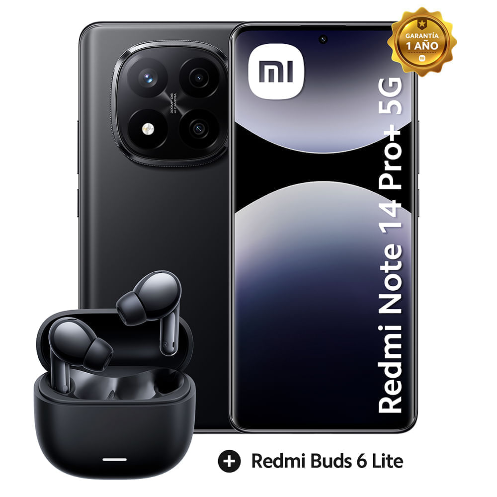 Celular Redmi N14 Pro+5G 8GBRAM 256GB ROM+Buds 6Li Negro Ocaso