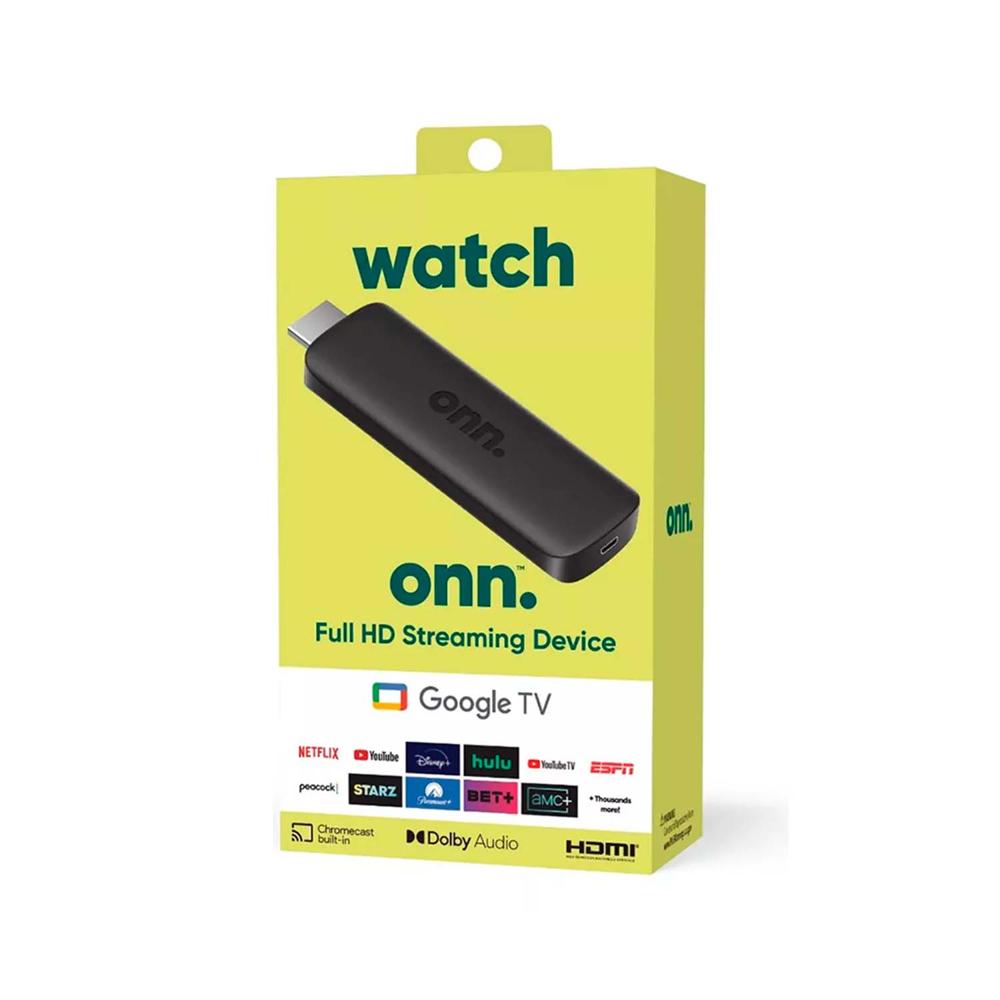 Watch Onn Full Hd Streaming Device Google Tv-Black