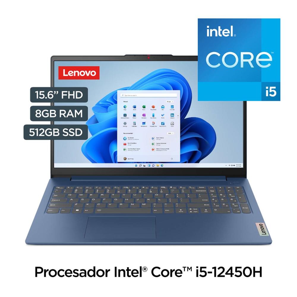 Laptop Lenovo Ideapad Slim 3 15IAH8 Core I5 12450H 8gb 512gb 15.6 FHD Color Azul