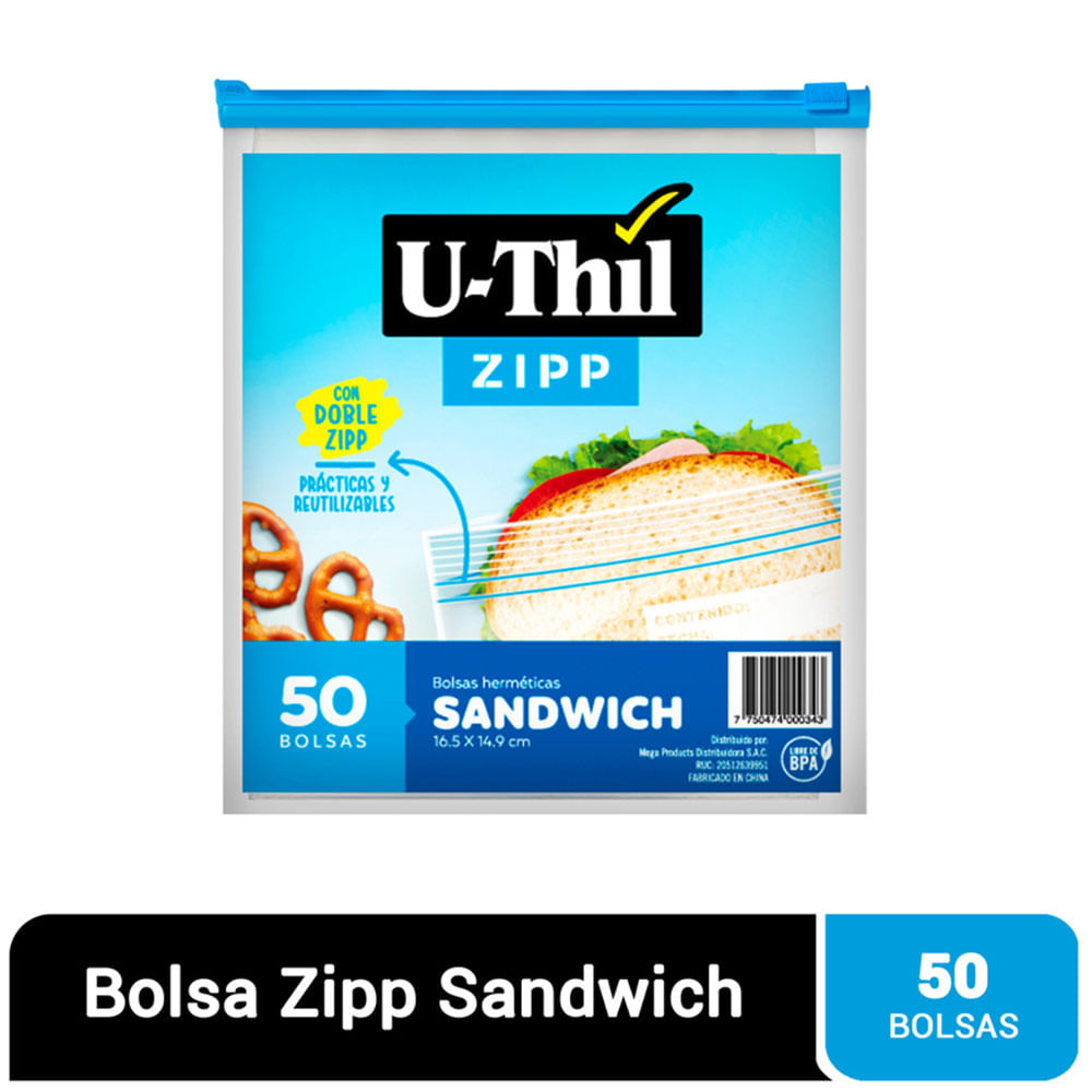 Bolsa Zipp Chica U-THIL Paquete 50un