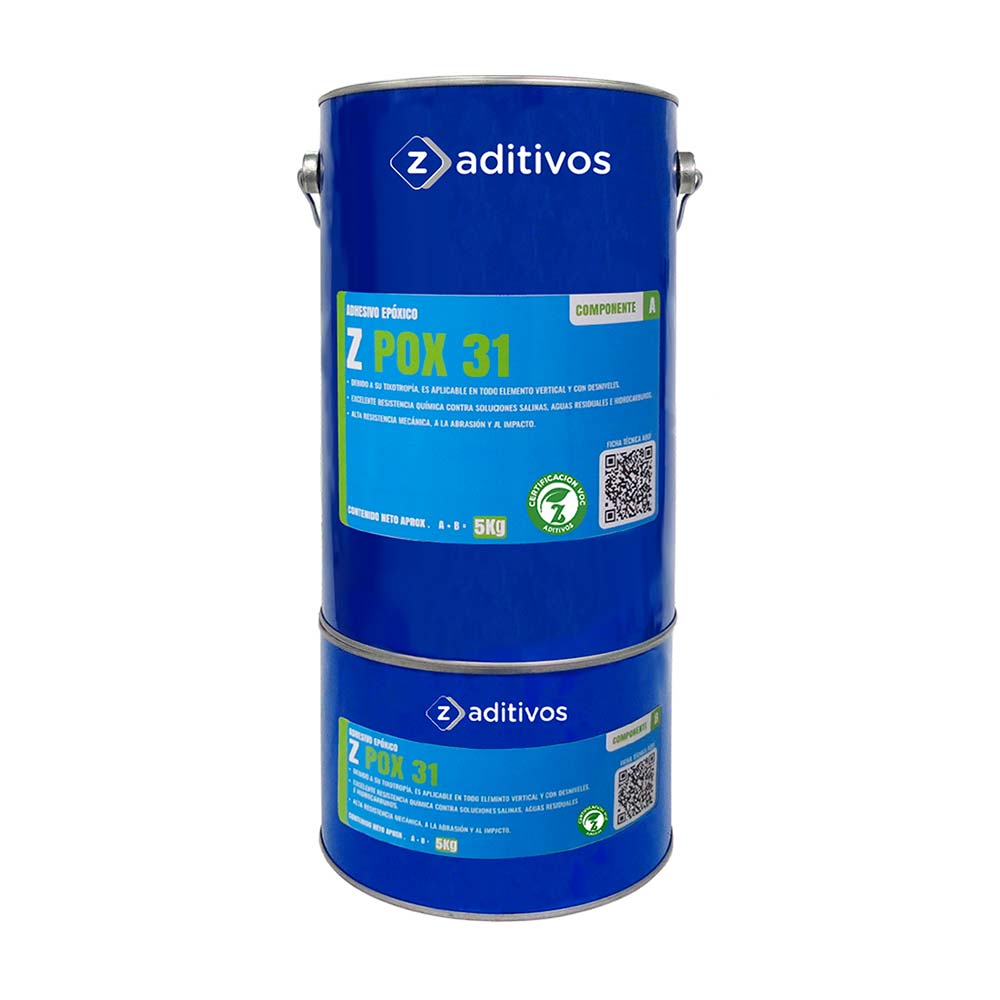 Adhesivo epóxico para anclajes y reparación Zpox 31 A+B 5kg Zeta