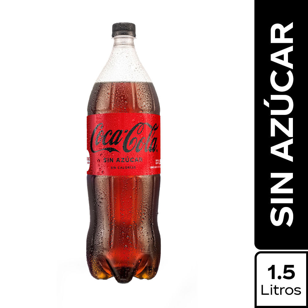 Gaseosa COCA COLA Sin Azúcar Botella 1.5L
