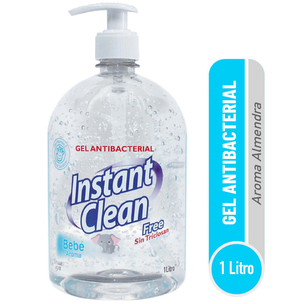 Gel Antibacterial INSTANT CLEAN Bebé Frasco 1L