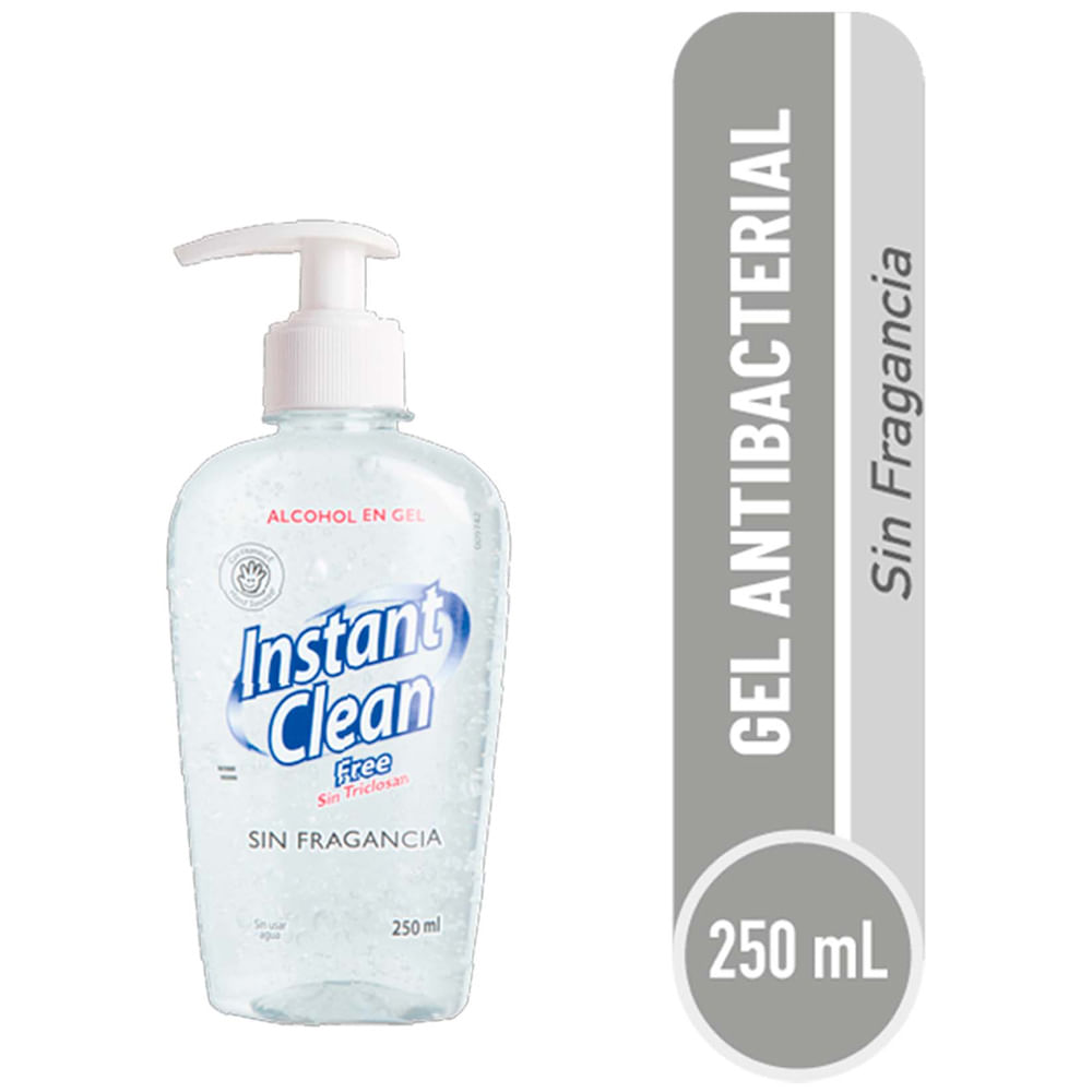 Alcohol en Gel INSTANT CLEAN Frasco 250ml