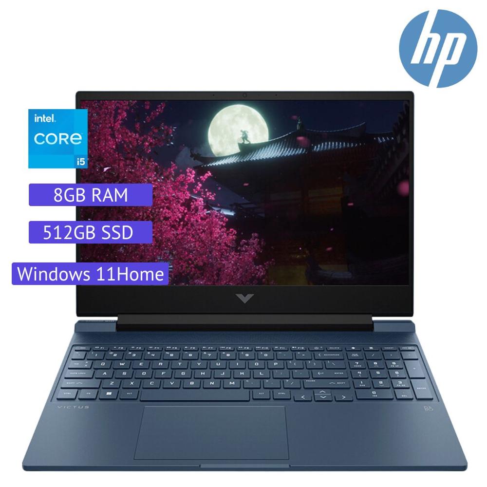 Notebook HP Victus Gaming 15-fa0021la 15.6" FHD IPS Core i5-12450H hasta 4.4GHz, 8GB DDR4, 512GB SSD