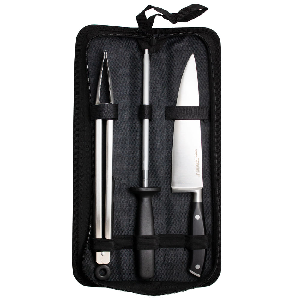 Set Parrilero WAYU 3 Piezas C/Funda