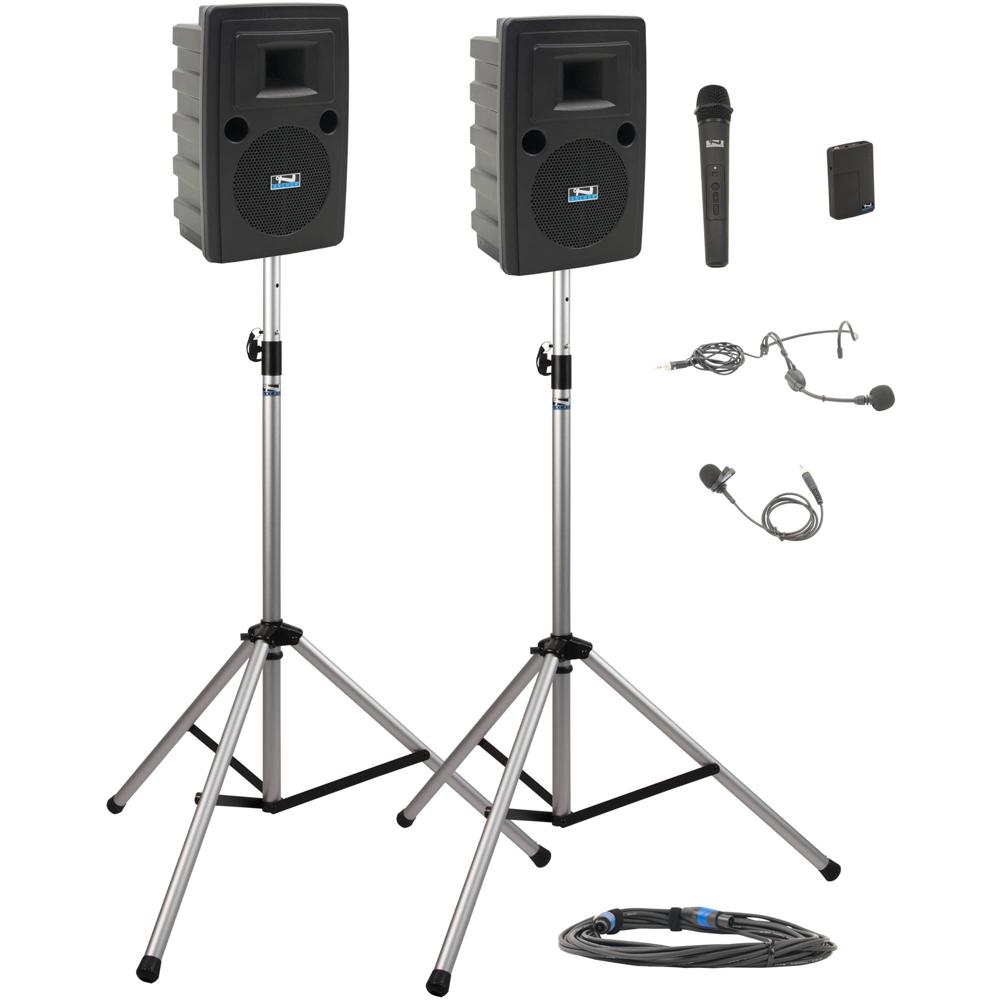 Anchor Audio LIB-DP2-HB Paquete Deluxe Liberty 2: Sistema PA Portátil Bluetooth con Micrófonos Inalá