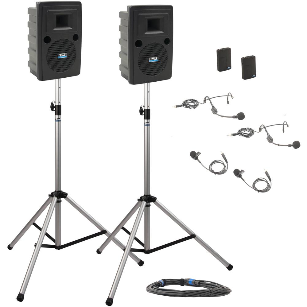 Anchor Audio LIB-DP2-BB Paquete Deluxe Liberty 2: Sistema PA Portátil Bluetooth con 2 Transmisores B
