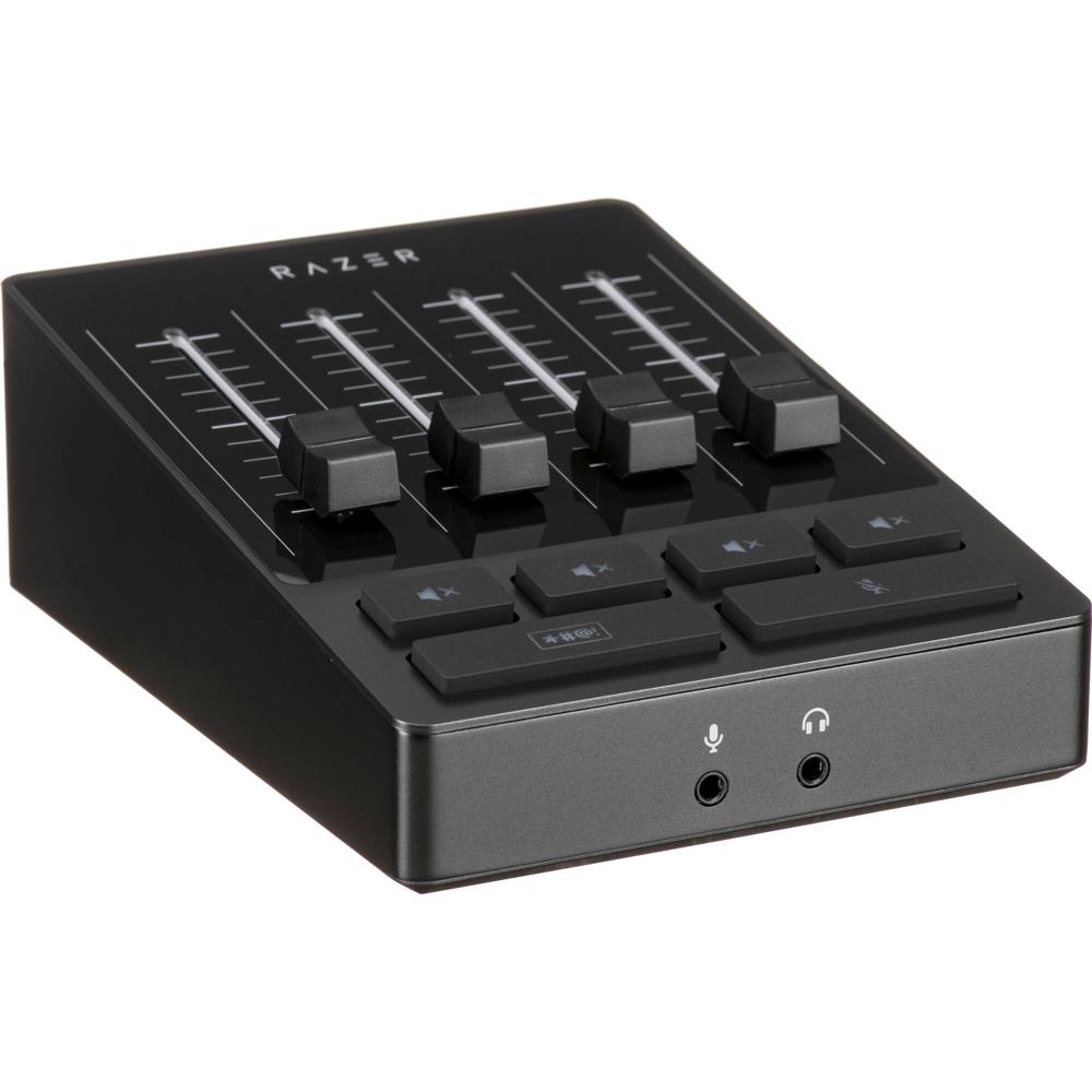 Mezclador de Audio Razer para Transmisiones y Streaming - Todo en Uno, Interfaz de 4 Canales, Conexi