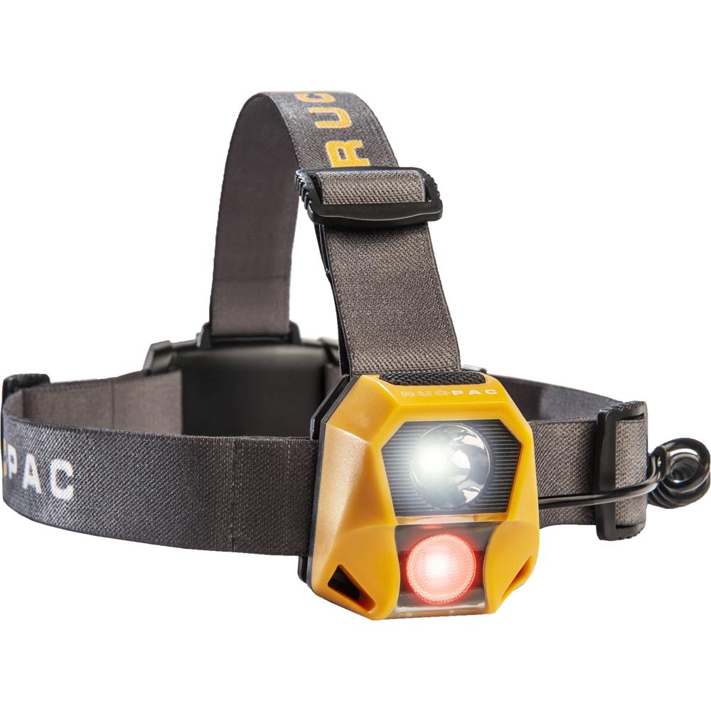 RucPac Linterna Profesional Tech - 300 Lúmenes, LED Cree XP-G2, Modo Blanco/Rojo, Batería Trasera, R