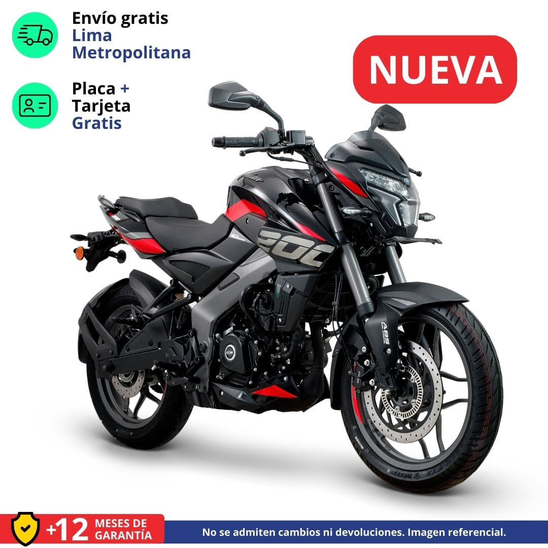 Moto Bajaj Pulsar NS 200 UG Negro/Rojo