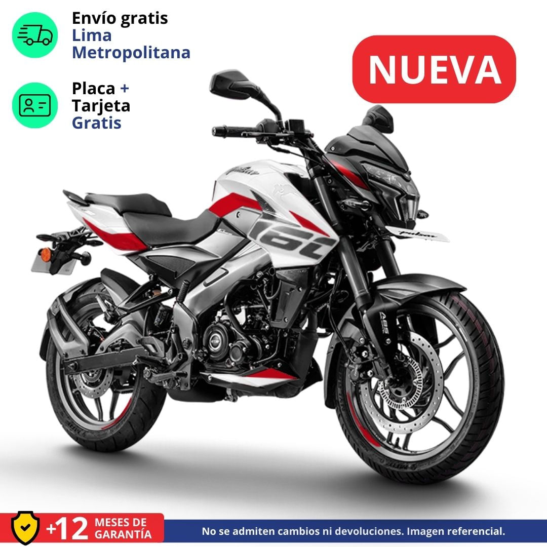 Moto Bajaj Pulsar NS 160 UG Blanco/Rojo