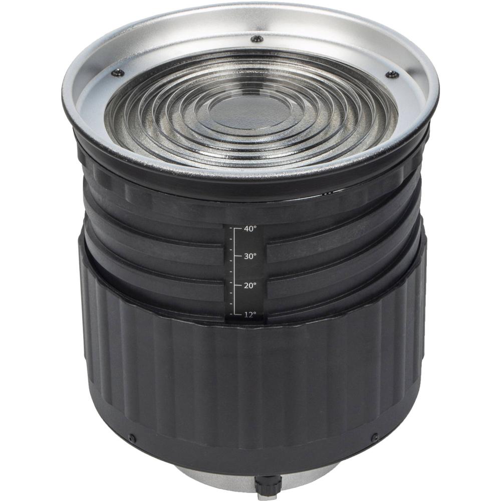 Adaptador de Lente Fresnel Ajustable CAME-TV con Montura Bowens - Ajuste de 12° a 40°, Diseño Telesc