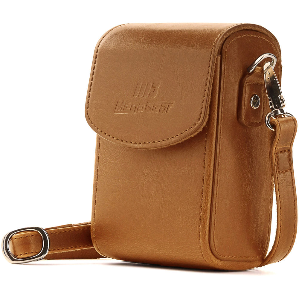 Funda de Cuero PU MegaGear con Correa para Sony Cyber-shot DSC-RX100 VI, V, IV (Marrón Claro) - Fund