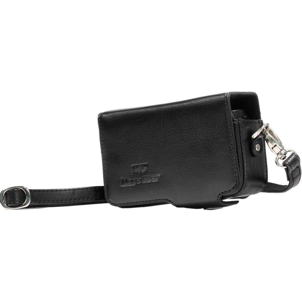 Funda de Cuero MegaGear con Correa para Sony Cyber-shot DSC-RX100 (Negra) - Construcción de Cuero, C