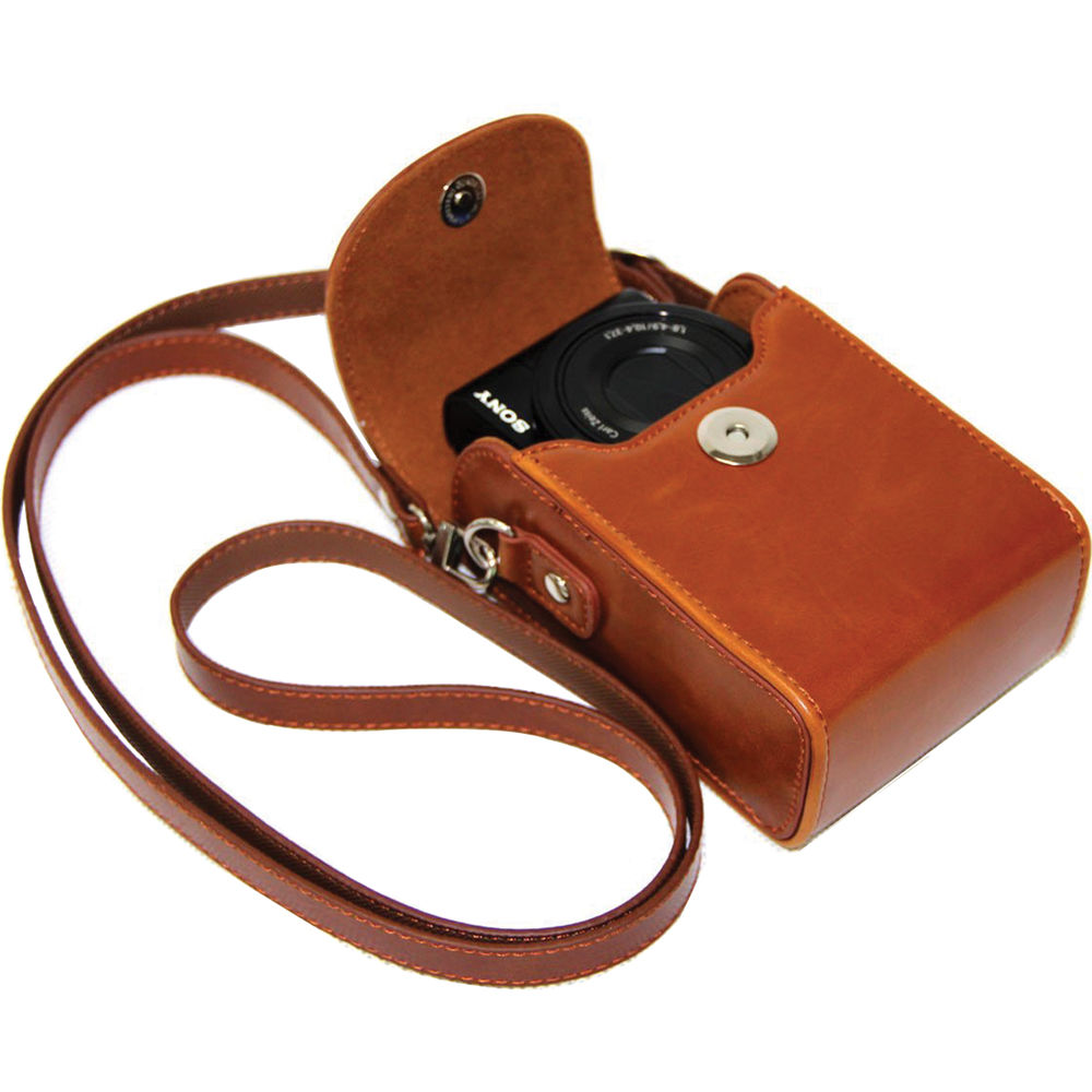 Funda de Cuero MegaGear MG280 Ever Ready para Cámaras - Compatible con Sony DSC-RX100 II, III, IV, V