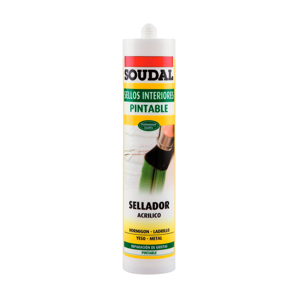 Sellador acrílico pintable x 300ml Soudal