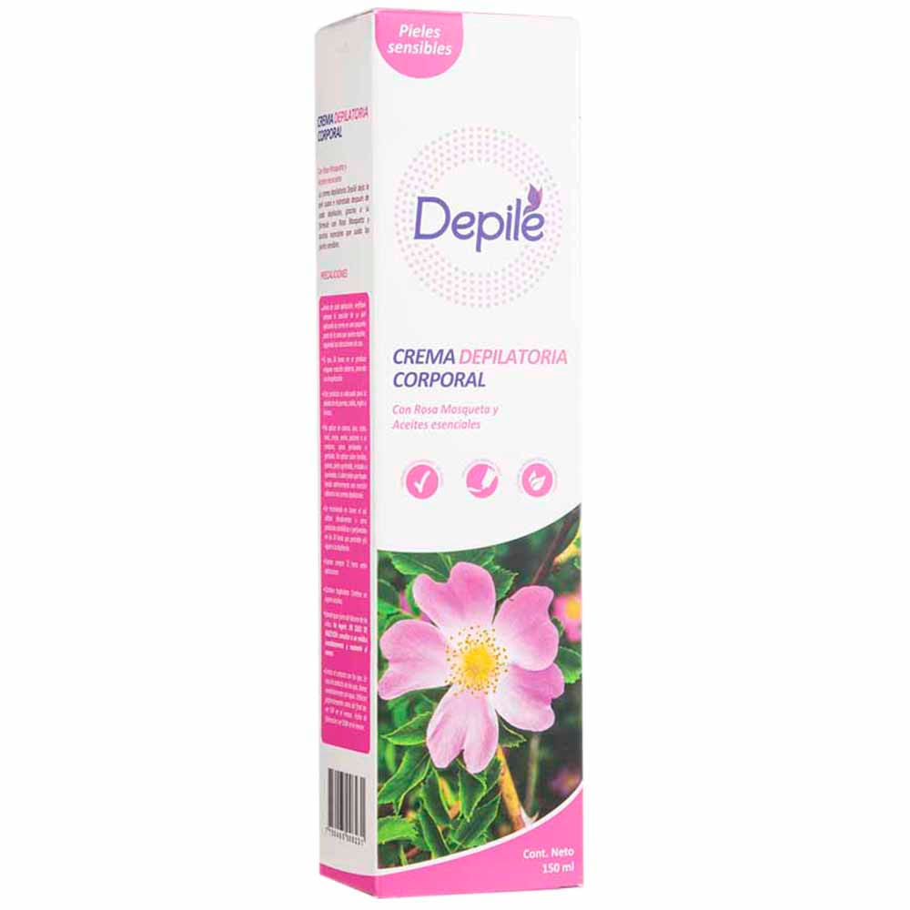 Crema Corporal Depilatoria DEPILÉ Rosa Mosqueta y Aceites Esenciales Tubo 150ml