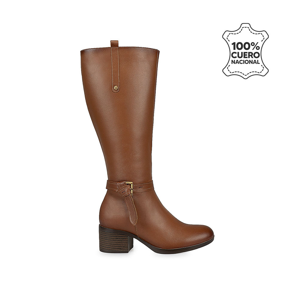 BOTA ALTA JODHPUR CASUAL INFORMAL FER-2430 MIEL VIALE CUERO