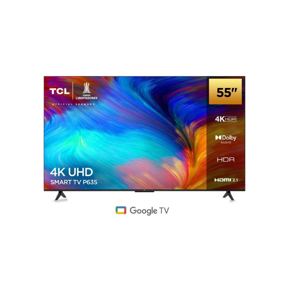 Televisor TCL 55" Smart TV Ultra HD 4K Google TV 55P635
