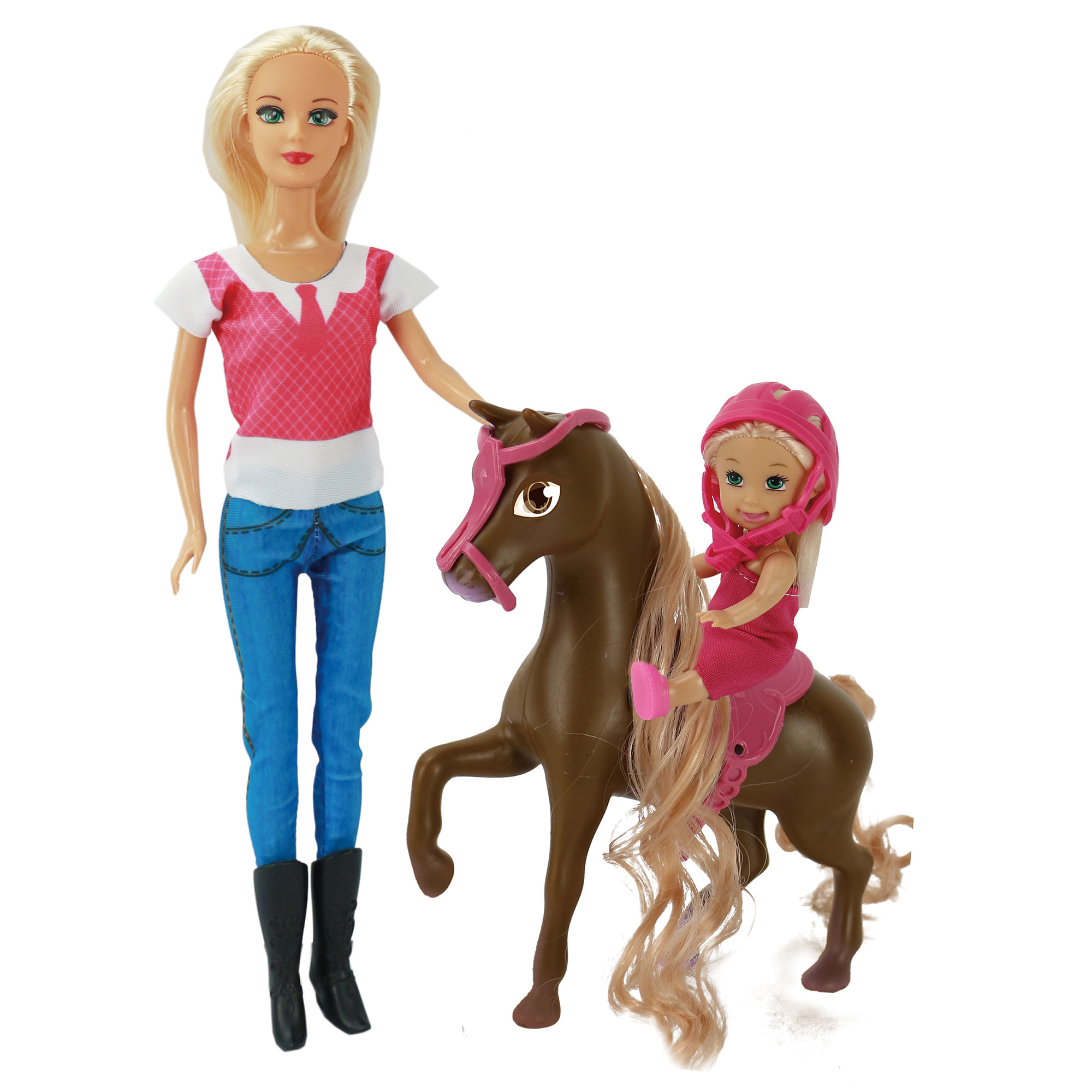 Muñeca Pony + Niña B161-1 Fd BONNIE PINK