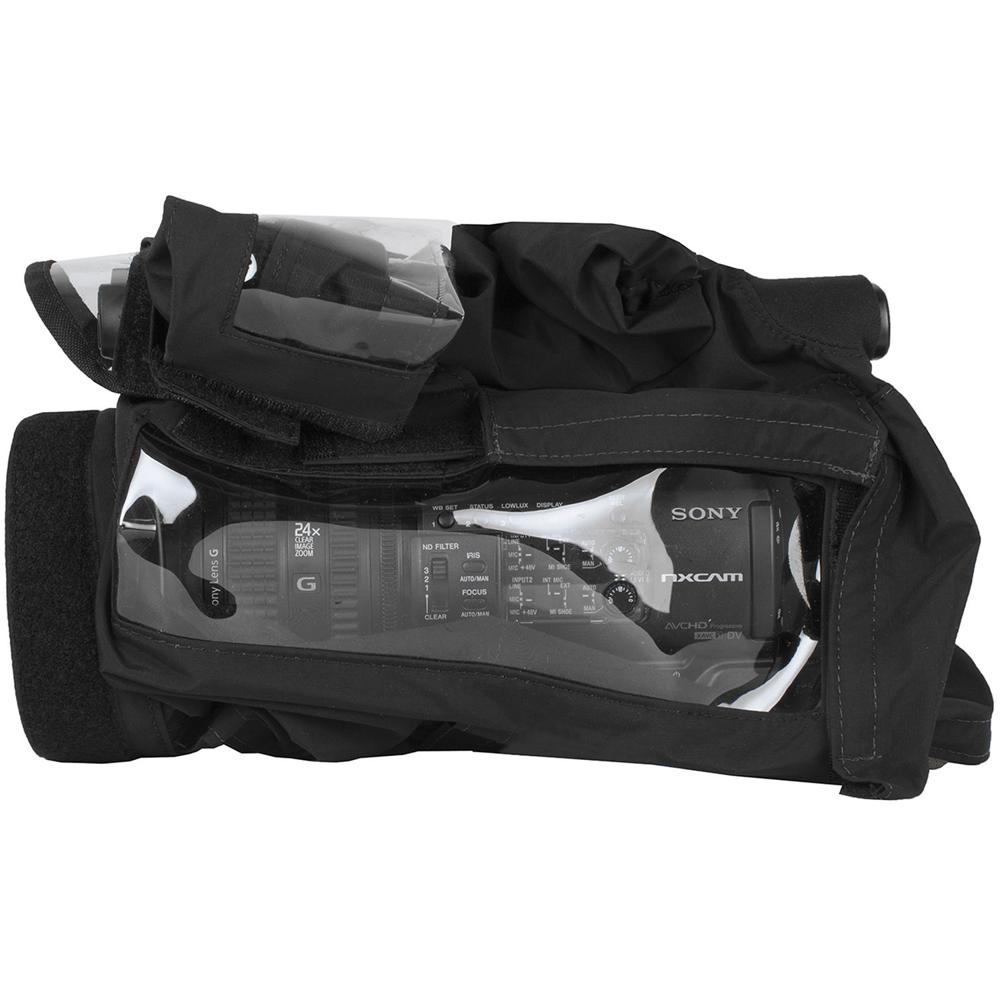 PortaBrace Rain Slicker para Sony HXR-NX100 - Protección Impermeable con Ventanas Claras y Visera De