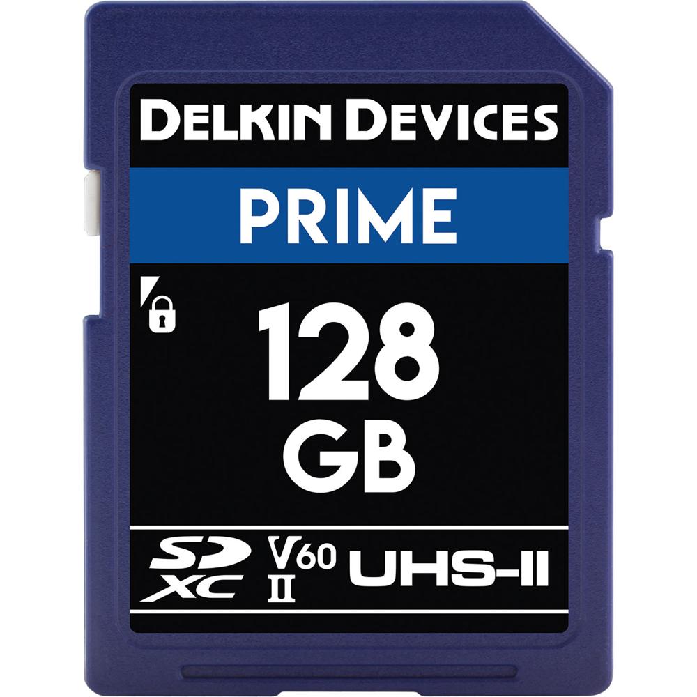 Tarjeta de Memoria Delkin Devices 128GB PRIME UHS-II SDXC - Velocidades de Lectura 280 MB/s y Escrit