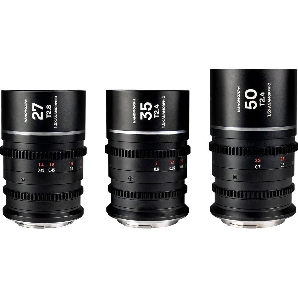 Venus Optics Laowa Nanomorph S35 Paquete de Lentes Anamórficas Prime de 3 Lentes (Sony E, Destello P