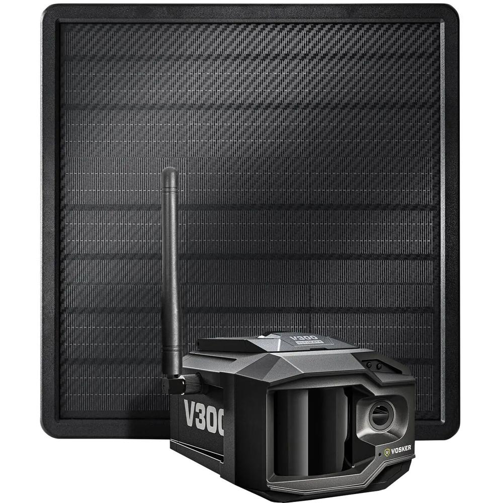 Cámara de Seguridad VOSKER V300 Ultimate 4G LTE con Panel Solar Externo - Resolución 1920 x 1080, Gr