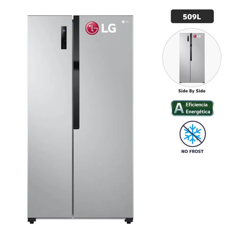 Refrigeradora LG 509L No Frost LS51BPP Plateado