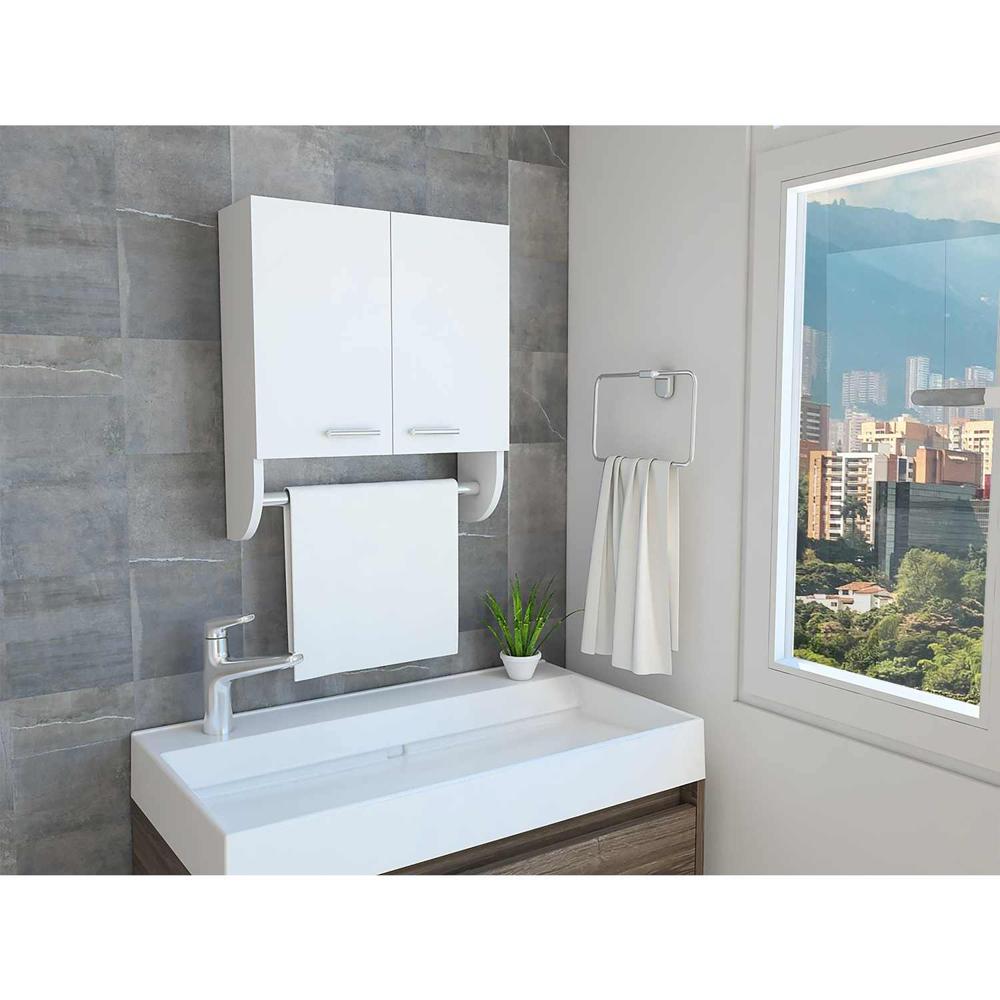 Gabinete Mueble de Baño Paula Blanco 2 Puertas y Espejo R&R MUEBLES
